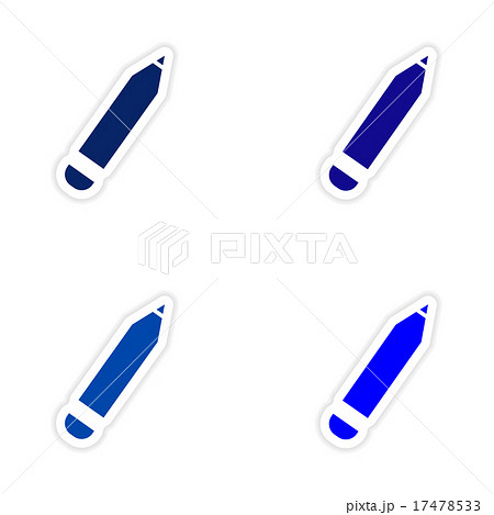 assembly realistic sticker design on paper marker assembly realistic sticker design on paper marker 17478533