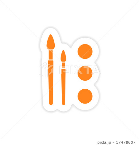 icon sticker realistic design on paper paint 17478607