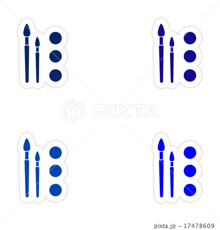assembly realistic sticker design on paper paint 17478609