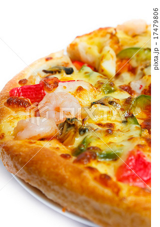 Delicious pizza with seafood. Delicious pizza with seafood. 17479806