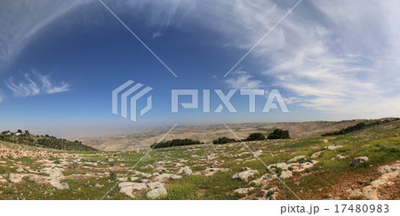 Panorama desert mountain landscape, Jordan 17480983