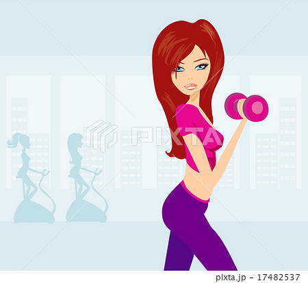 women exercising in gym 17482537