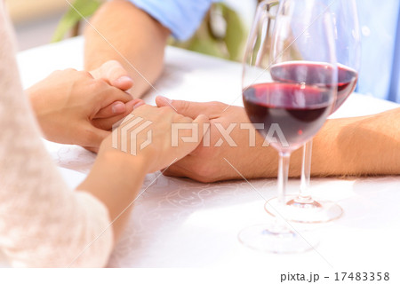 Loving couple drinking wine  17483358