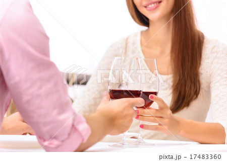 Loving couple drinking wine Loving couple drinking wine 17483360