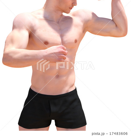 鍛えた躯の男性　perming3DCGイラスト素材 17483606