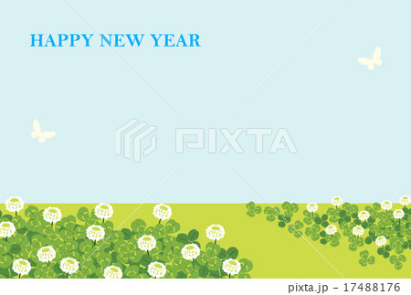 クローバーの風景　賀詞付 17488176