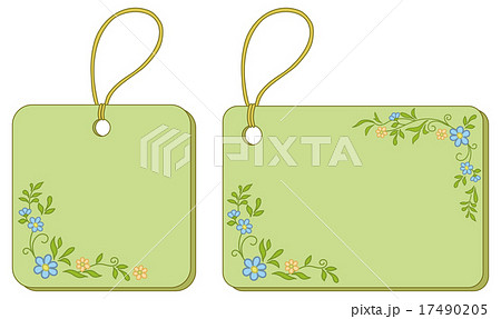 Tags with floral pattern Tags with floral pattern 17490205