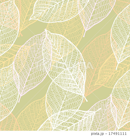 Seamless ornamental pattern with leaves 17491111