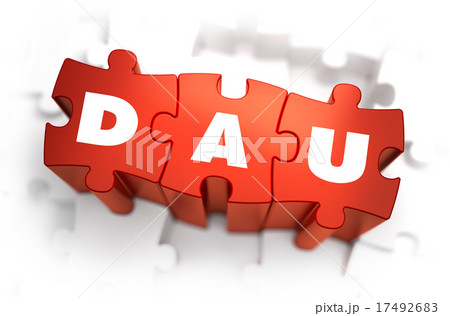 Word - DAU on Red Puzzle. Word - DAU on Red Puzzle. 17492683