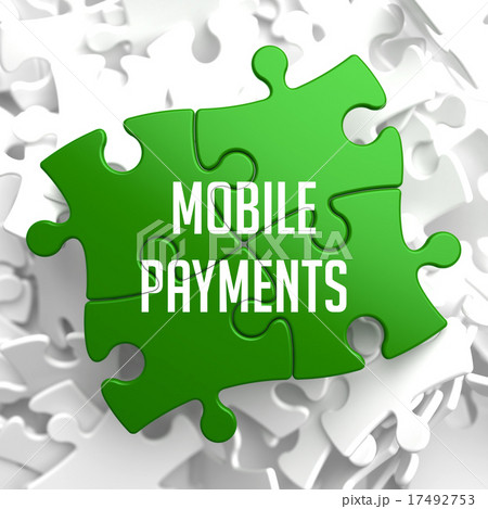 Mobile Payments on Green Puzzle. 17492753