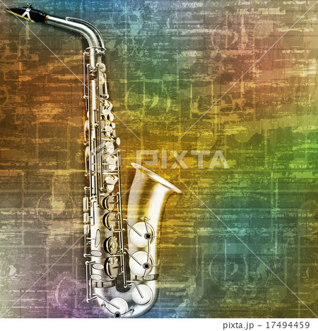 abstract grunge background with saxophone abstract grunge background with saxophone 17494459