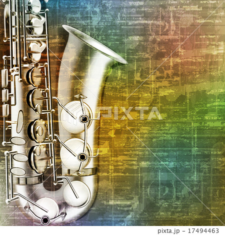abstract grunge background with saxophone 17494463