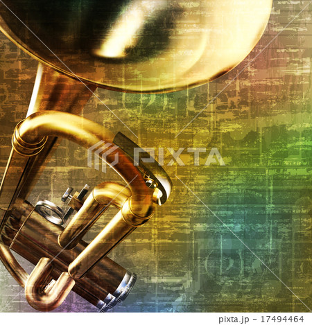 abstract grunge background with trumpet 17494464