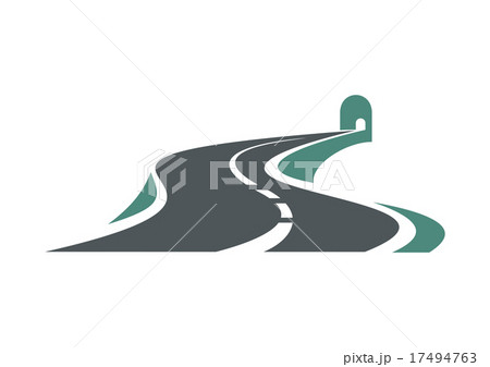 Mountain highway leading to a road tunnel 17494763