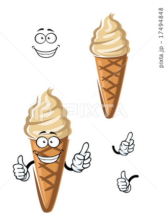 Cartoon caramel ice cream dessert 17494848