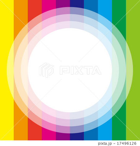 背景素材壁紙 虹色 レインボーカラー カラフル フレーム 文字スペース メッセージカード 文字入れ用のイラスト素材