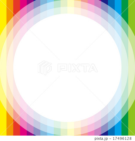背景素材壁紙 虹色 レインボーカラー カラフル フレーム 文字スペース メッセージカード 文字入れ用のイラスト素材