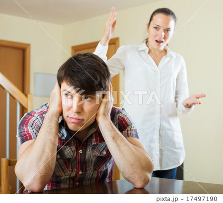 Married couple having quarrel Married couple having quarrel 17497190