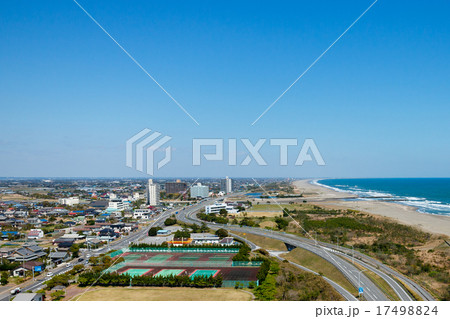 九十九里道路と周辺を高度100mから空撮 九十九里道路と周辺を高度100mから空撮 17498824