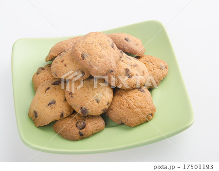 Chocolate Chip Cookies Isolated On White Chocolate Chip Cookies Isolated On White 17501193
