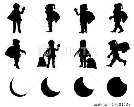 クリスマスのシルエット クリスマスのシルエット 17501538