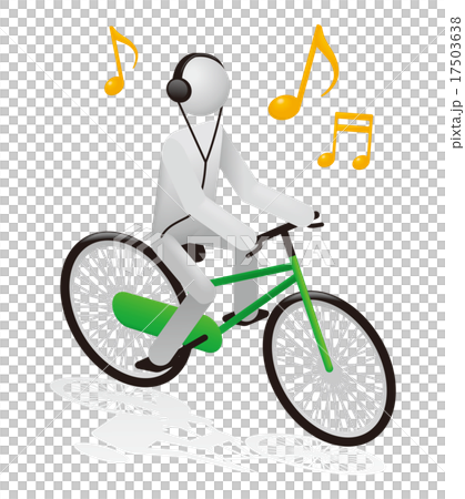 騎自行車駕駛例證,當聽到音樂時 騎自行車駕駛例證,當聽到音樂時 17503638