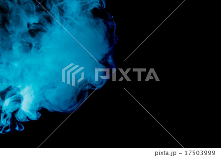 Abstract blue smoke hookah on a black background. Abstract blue smoke hookah on a black background. 17503999