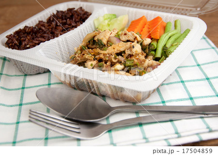 Spicy minced chicken salad thai cuisine 17504859