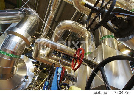 Industrial zone, Steel pipelines, valves and cable 17504950