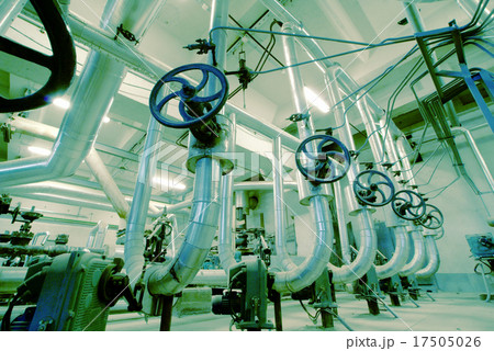 Industrial zone, Steel pipelines, valves and cable 17505026