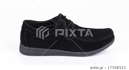One new black shoe on the white background 17508323