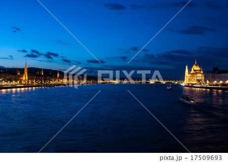 Budapest Cityscape at night.  17509693