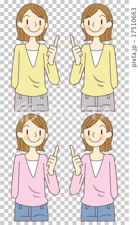 指差し女性 指差し女性 17510663