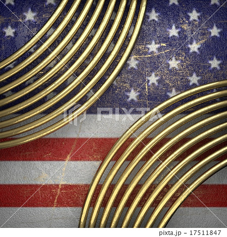 golden background painted to US flagのイラスト素材 [17511847] - PIXTA