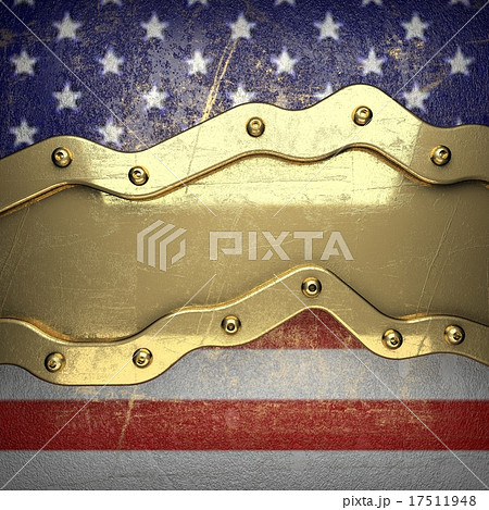 golden background painted to US flag 17511948
