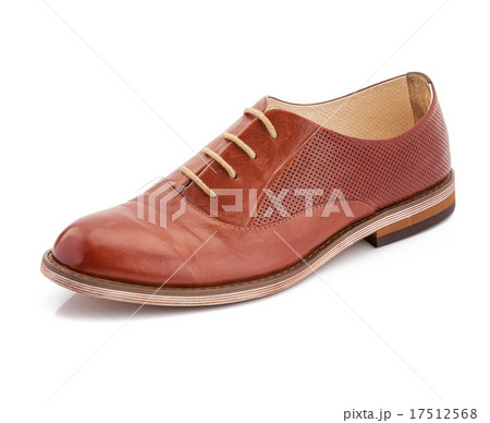 Brown leather shoes isolated on a white Brown leather shoes isolated on a white 17512568