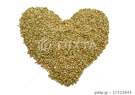 buckwheat seeds forming a heart 17512643