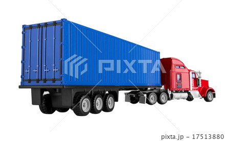 Truck with cargo container Truck with cargo container 17513880