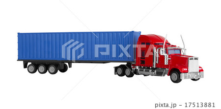 Truck with cargo container Truck with cargo container 17513881