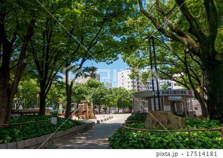 名古屋市 矢場公園 入口の写真素材