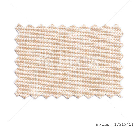 Piece of sample color fabric isolated on white Piece of sample color fabric isolated on white 17515411