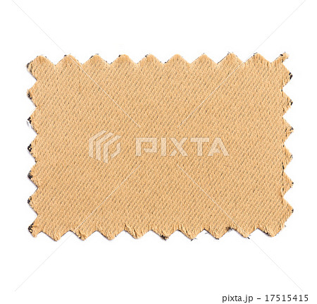 Piece of sample color fabric isolated on white 17515415