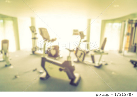 Abstract blur Fitness center with traineger equipments ( Filter 17515787