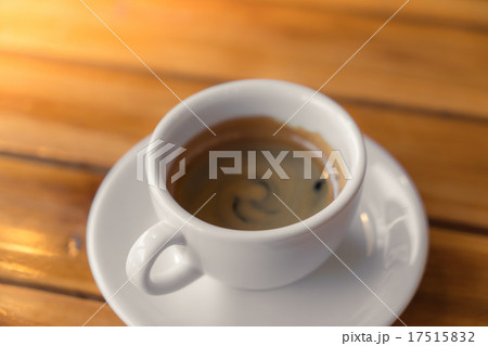 Espresso Coffee cup on wood table Espresso Coffee cup on wood table 17515832