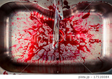 Kitchen sink with blood for halloween 17516084