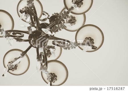 Beautiful crystal chandelier ( Filtered image processed vintage Beautiful crystal chandelier ( Filtered image processed vintage 17516287