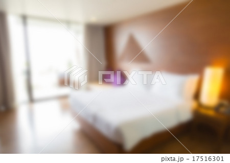 Abstract blur Interior of modern comfortable hotel room 17516301