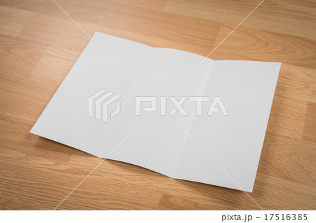 Trifold white template paper on wood texture Trifold white template paper on wood texture 17516385