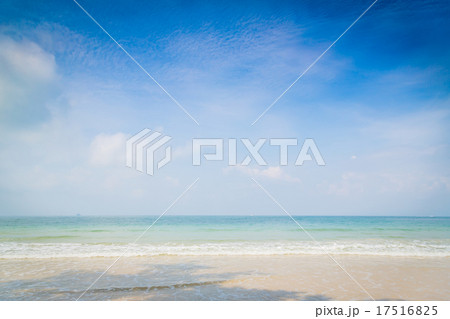 Beach and tropical sea with blue sky Beach and tropical sea with blue sky 17516825