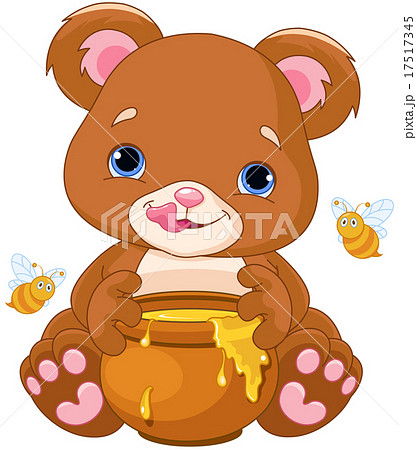 Bear Holds Honey Jar 17517345